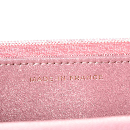 Chanel Iridescent Caviar Quilted Wallet on Chain WOC Rose Pink 7 of 9