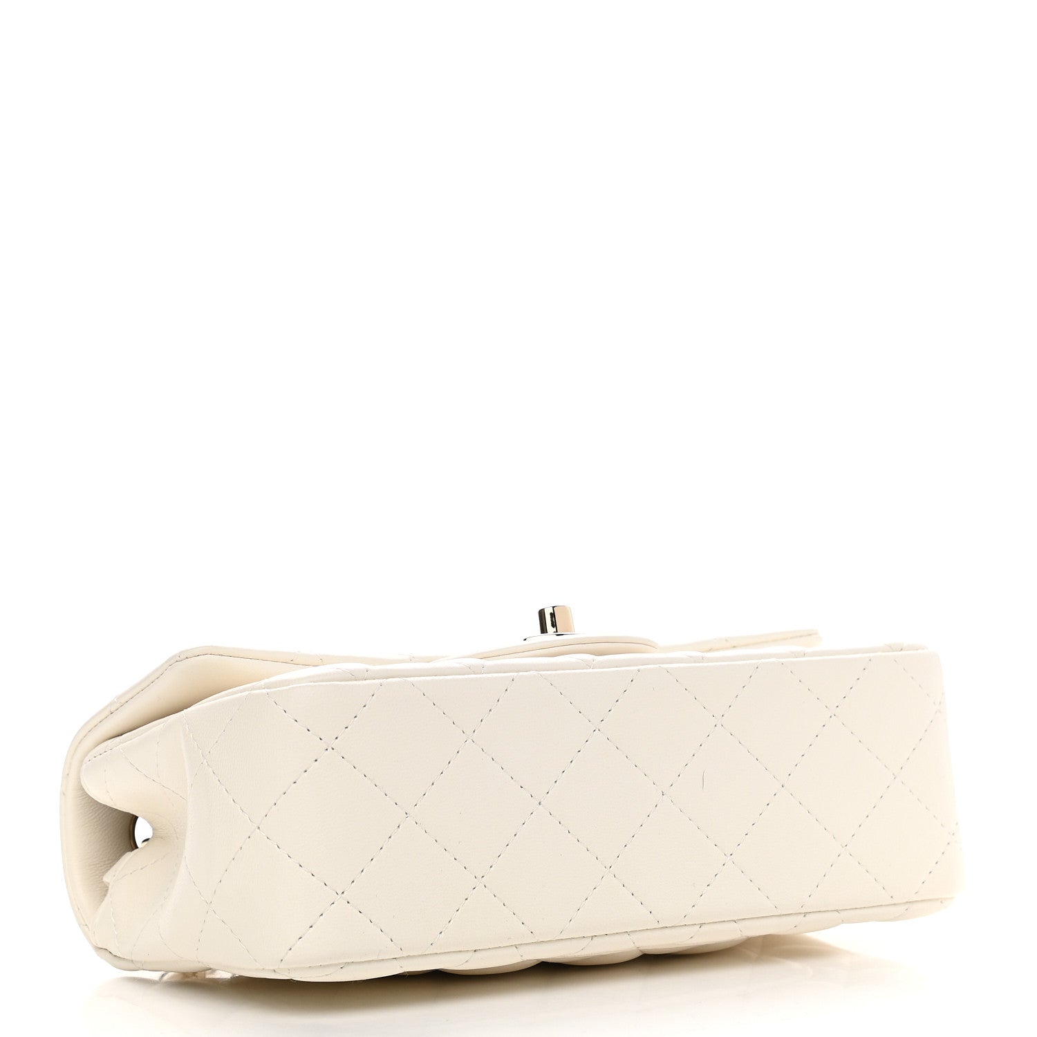 Chanel Lambskin Quilted Mini Rectangular Flap White 4 of 9