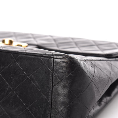 Chanel Lambskin Quilted XL Jumbo Single Flap Black 10 of 20