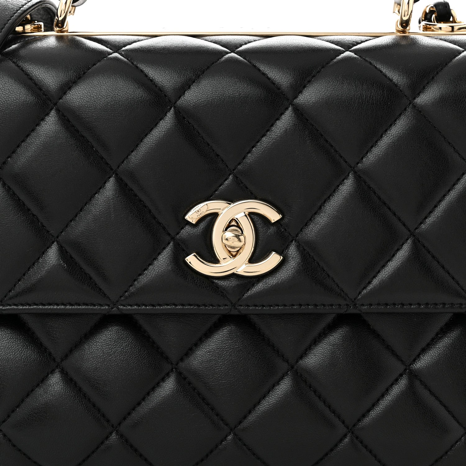 Chanel Lambskin Quilted Medium Trendy CC Flap Dual Handle Bag Black 8 of 10