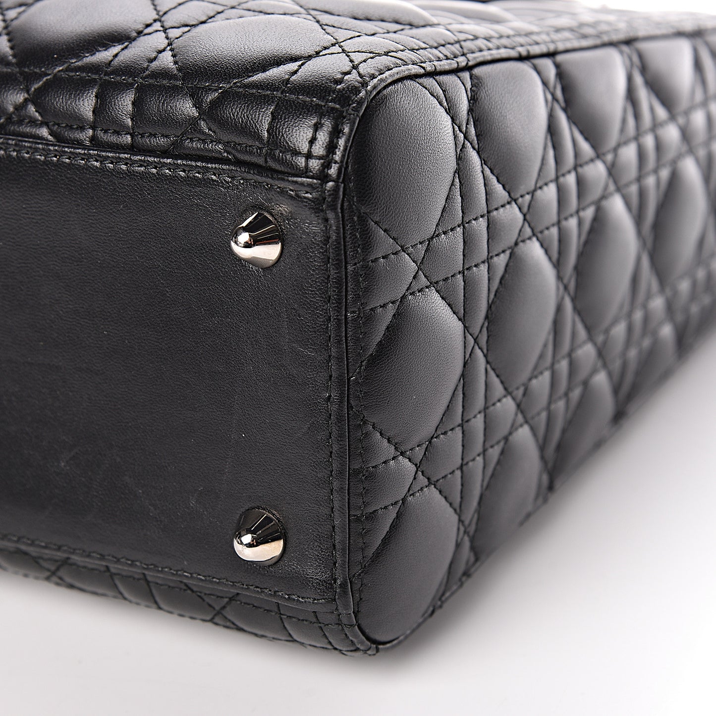 Lambskin Cannage Large Lady Dior Black