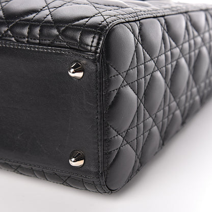 Christian Dior Lambskin Cannage Large Lady Dior Black 10 of 10