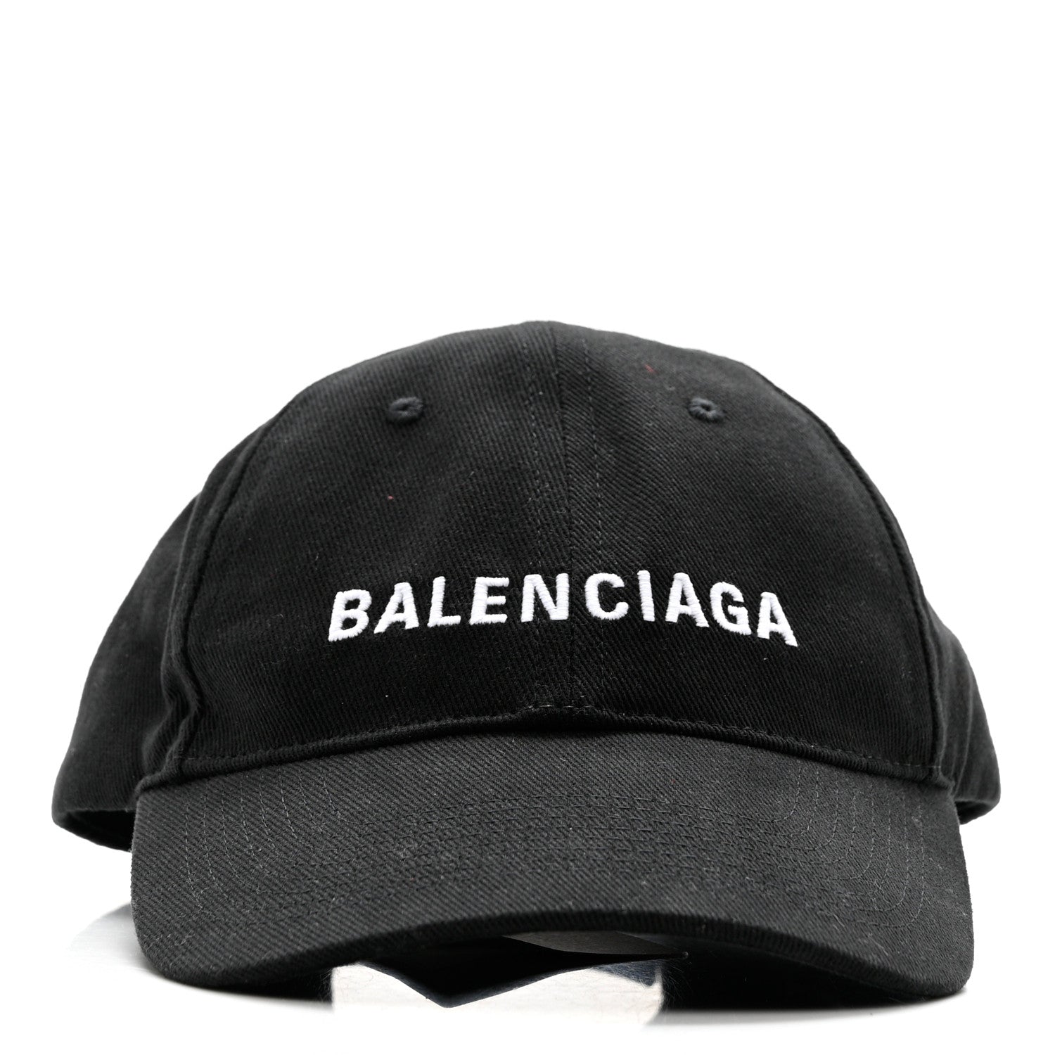 Balenciaga Cotton Drill Logo Classic Baseball Cap 59 L Black White 3 of 9