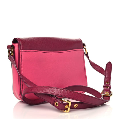 Miu Miu Vitello Phenix Madras Shoulder Bag Peonia Ametista 2 of 6