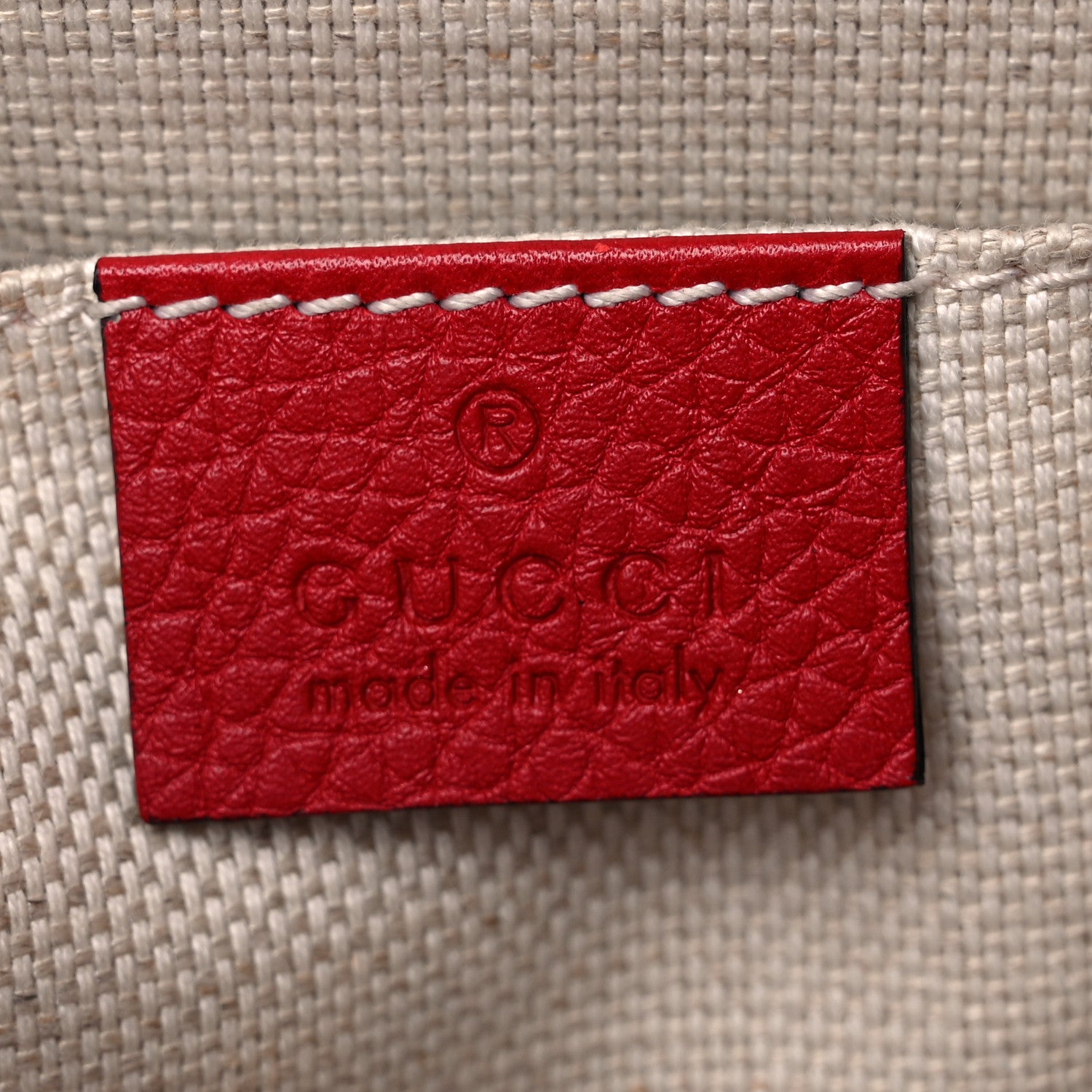 Gucci Pebbled Calfskin Small Soho Disco Bag Tabasco Red 6 of 17