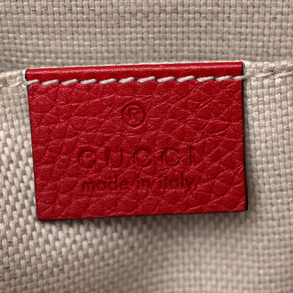 Gucci Pebbled Calfskin Small Soho Disco Bag Tabasco Red 6 of 17