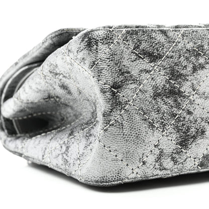Chanel Metallic Caviar Quilted 2.55 Reissue 226 Flap Silver Black 9 of 10