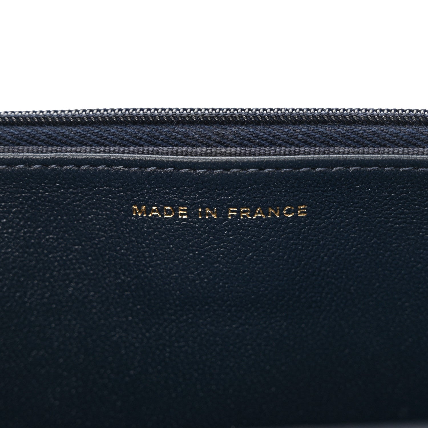 Chanel Lambskin Quilted CC Wallet On Chain WOC Dark Blue 7 of 11
