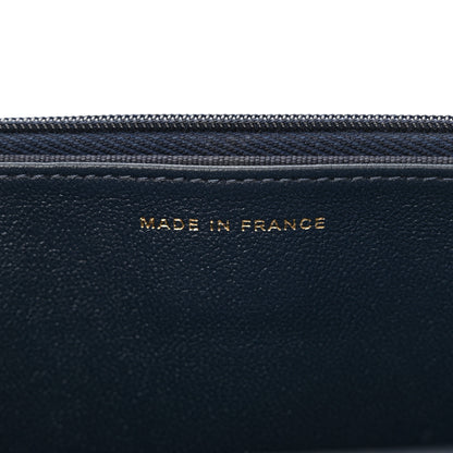 Chanel Lambskin Quilted CC Wallet On Chain WOC Dark Blue 7 of 11