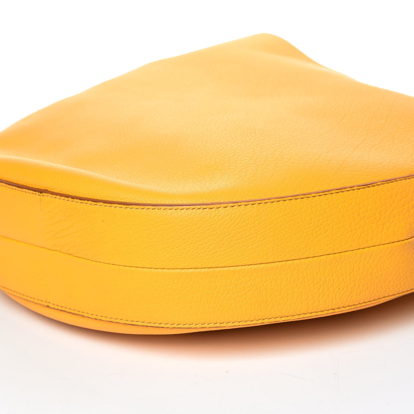 Crisped Calfskin Medium Hobo Saffron