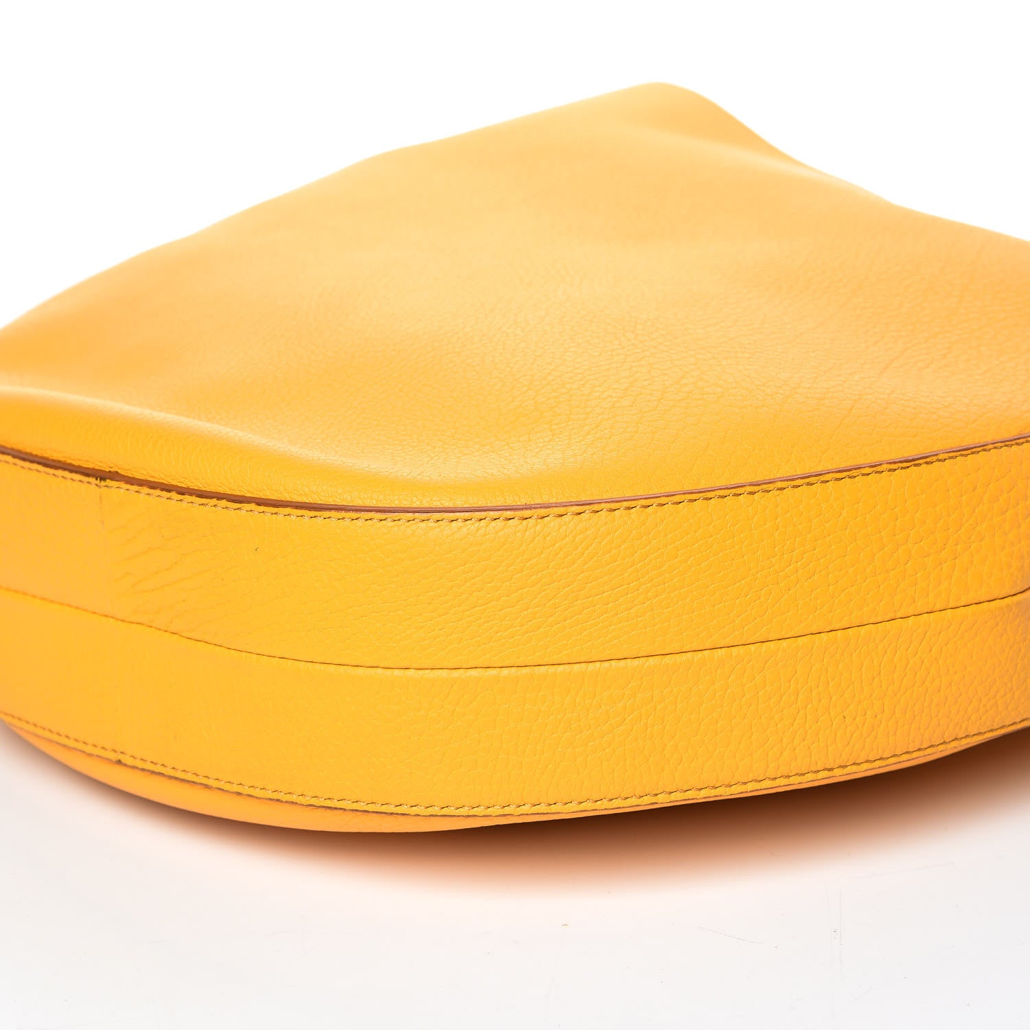 Celine Crisped Calfskin Medium Hobo Saffron 7 of 11