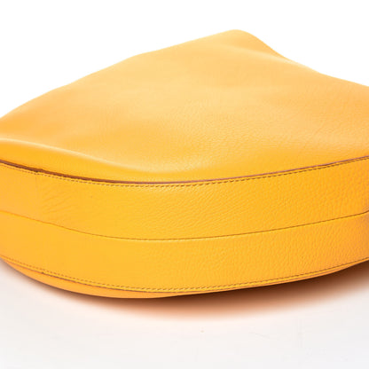 Celine Crisped Calfskin Medium Hobo Saffron 7 of 11