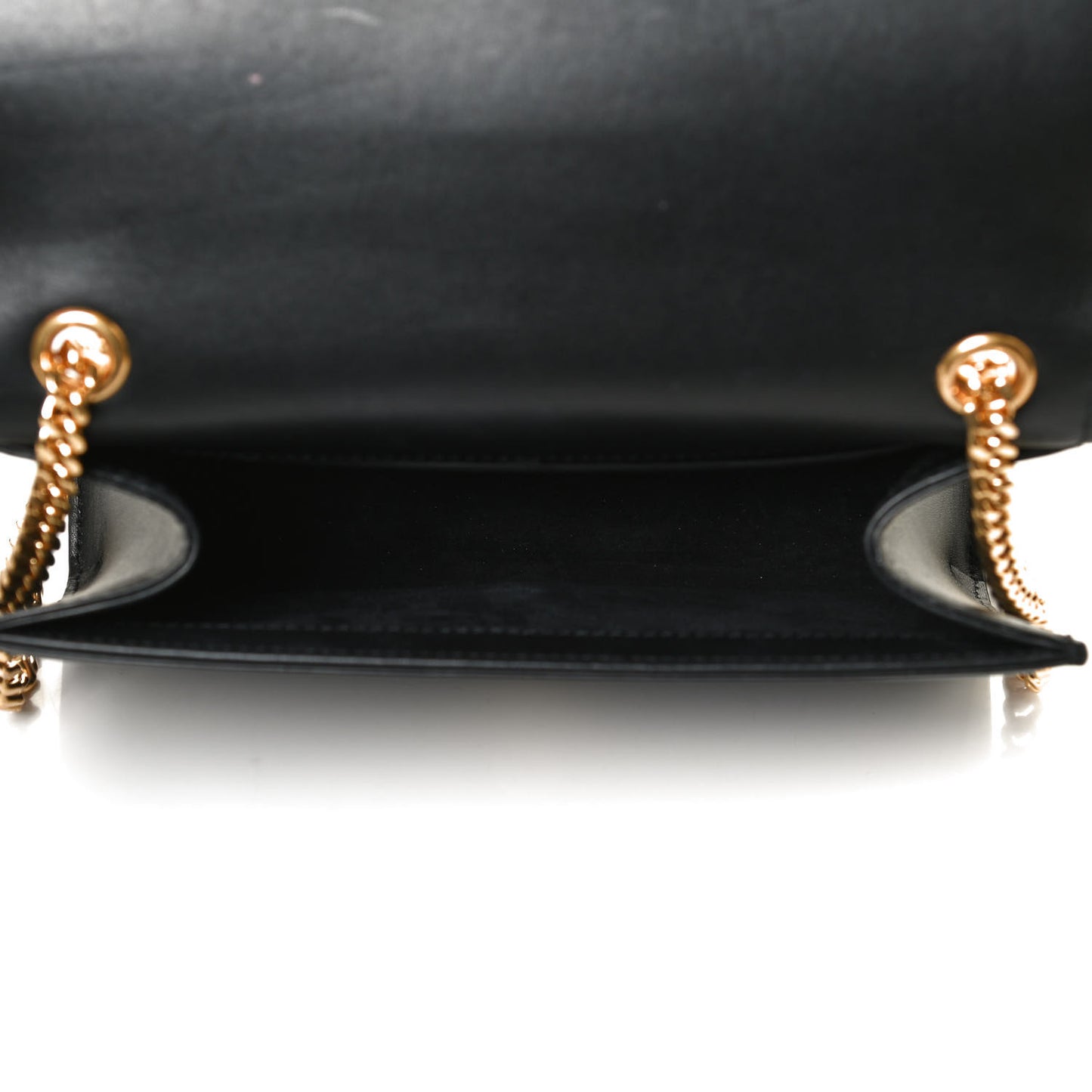 Calfskin Small Classic Monogram Kate Tassel Satchel Black