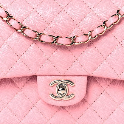 Chanel Caviar Quilted Medium Double Flap Pink 7 of 9