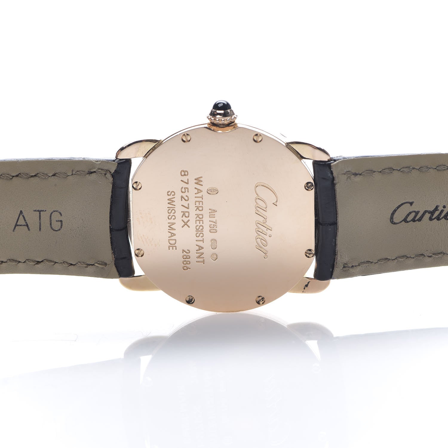 Cartier 18K Pink Gold Alligator 29mm Ronde Solo Quartz Watch 4 of 6