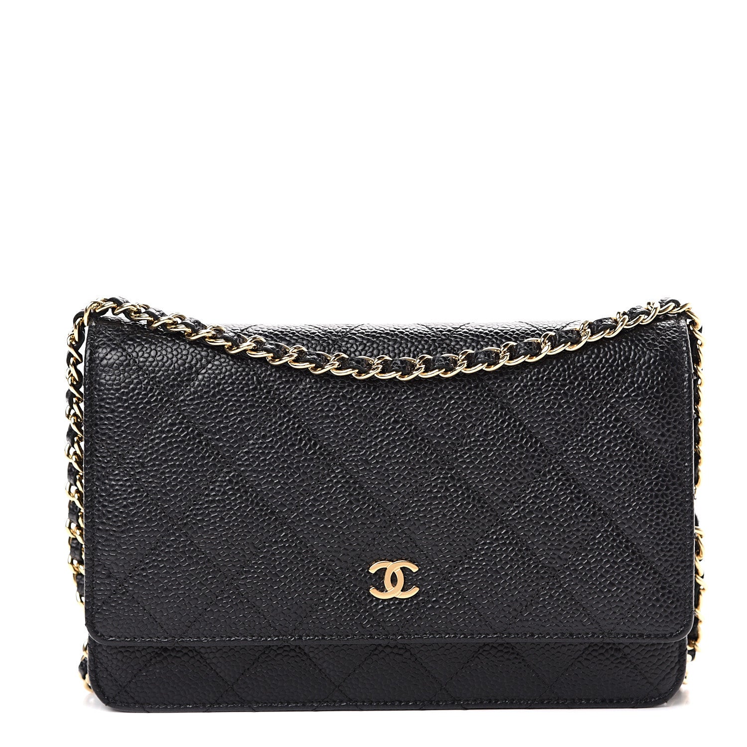 Chanel Caviar Quilted Wallet On Chain WOC Black 1 of 10