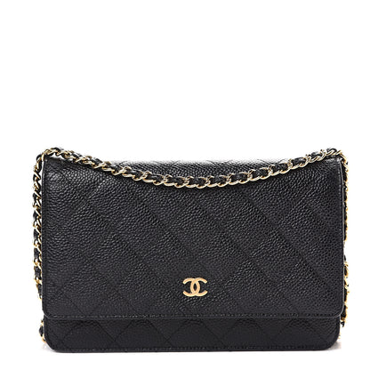Chanel Caviar Quilted Wallet On Chain WOC Black 1 of 10