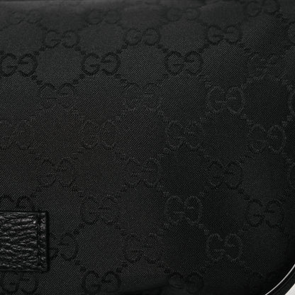 Gucci Nylon Monogram Fanny Pack Belt Bag Black 9 of 11