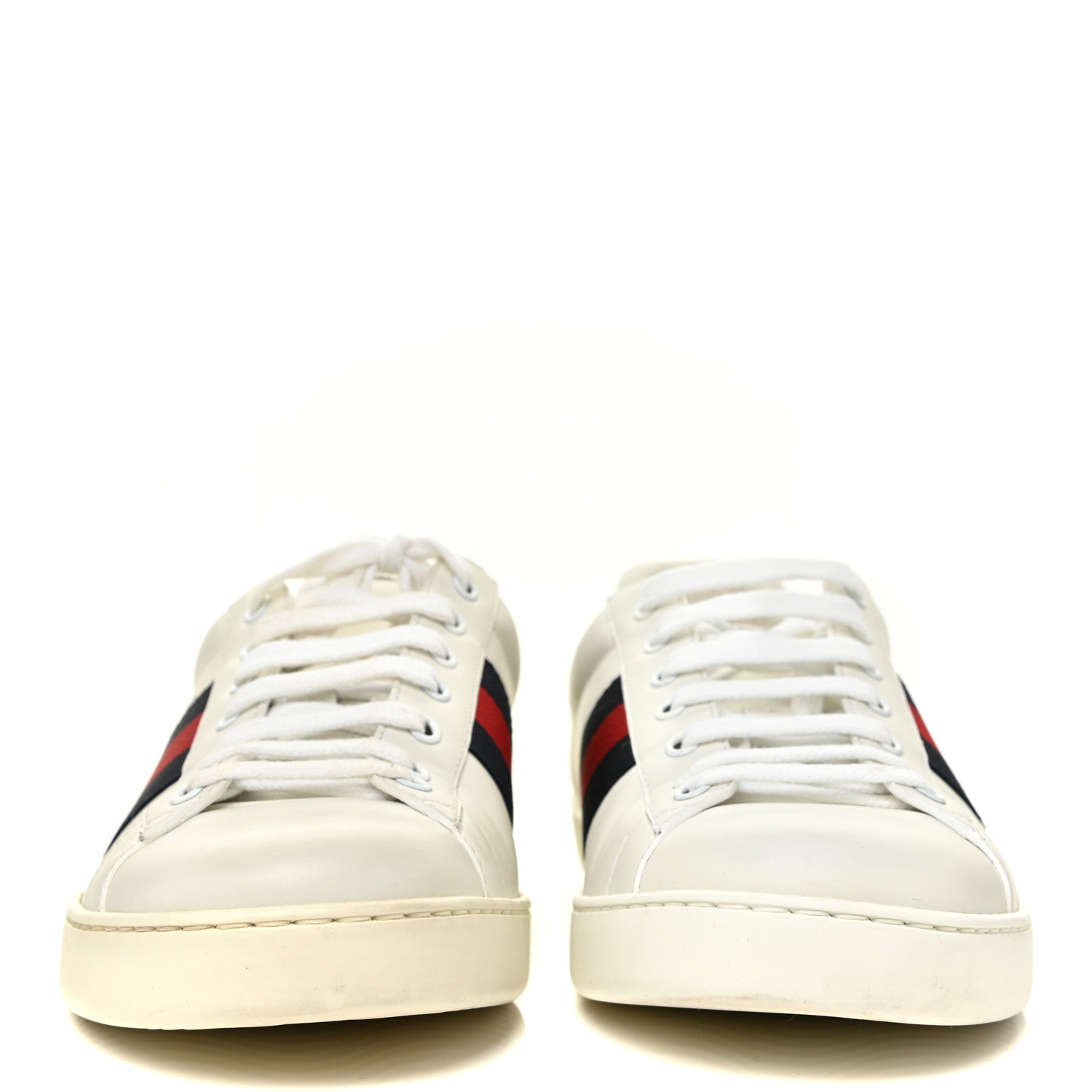 Gucci Miro Soft Calfskin Ayers Web Mens Ace Sneakers 11.5 White Blue 2 of 15
