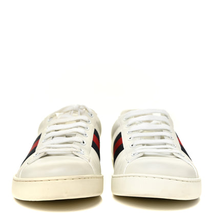 Gucci Miro Soft Calfskin Ayers Web Mens Ace Sneakers 11.5 White Blue 2 of 15