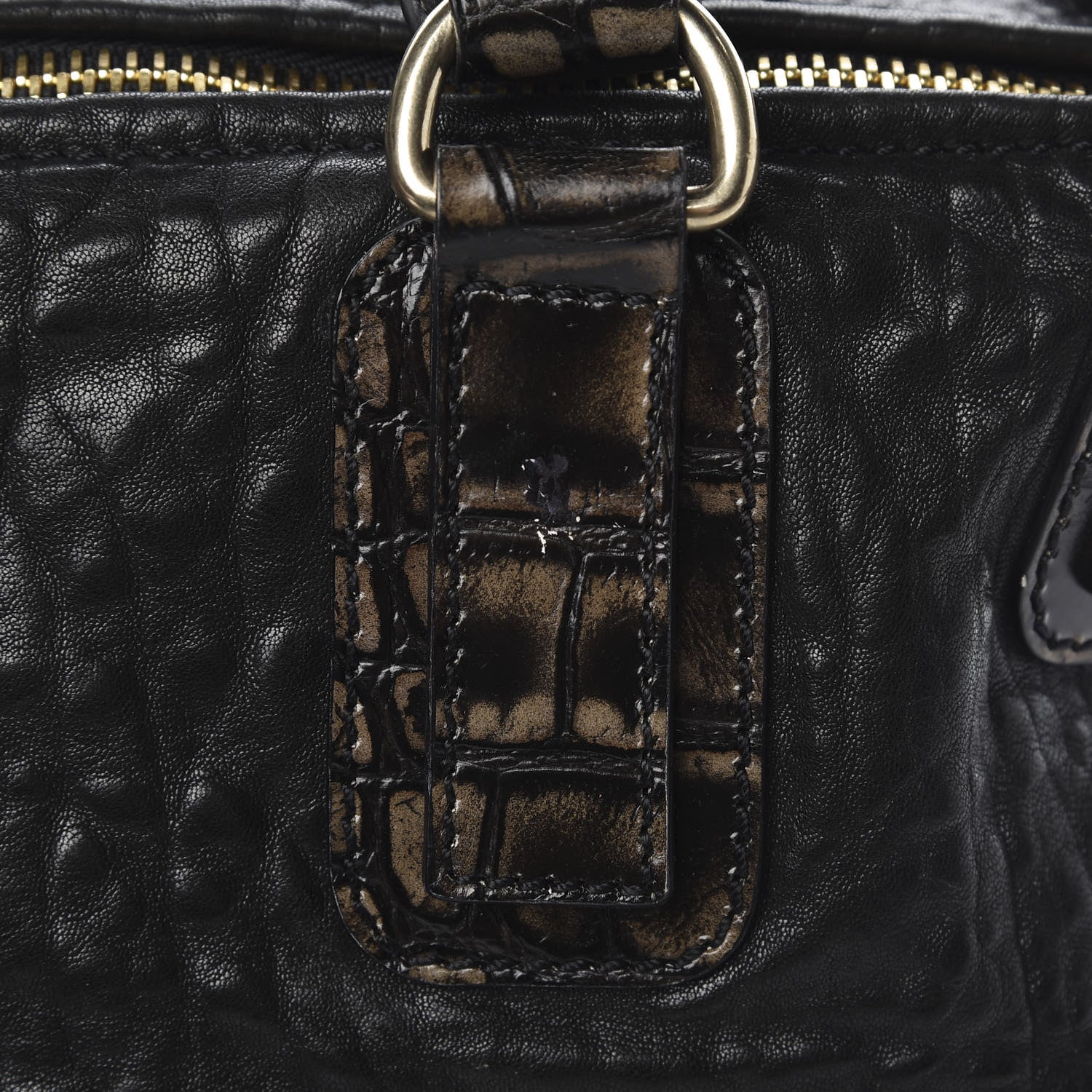 Givenchy Pebbled Sheepskin Calfskin Crocodile Embossed Large Pandora Black 13 of 13