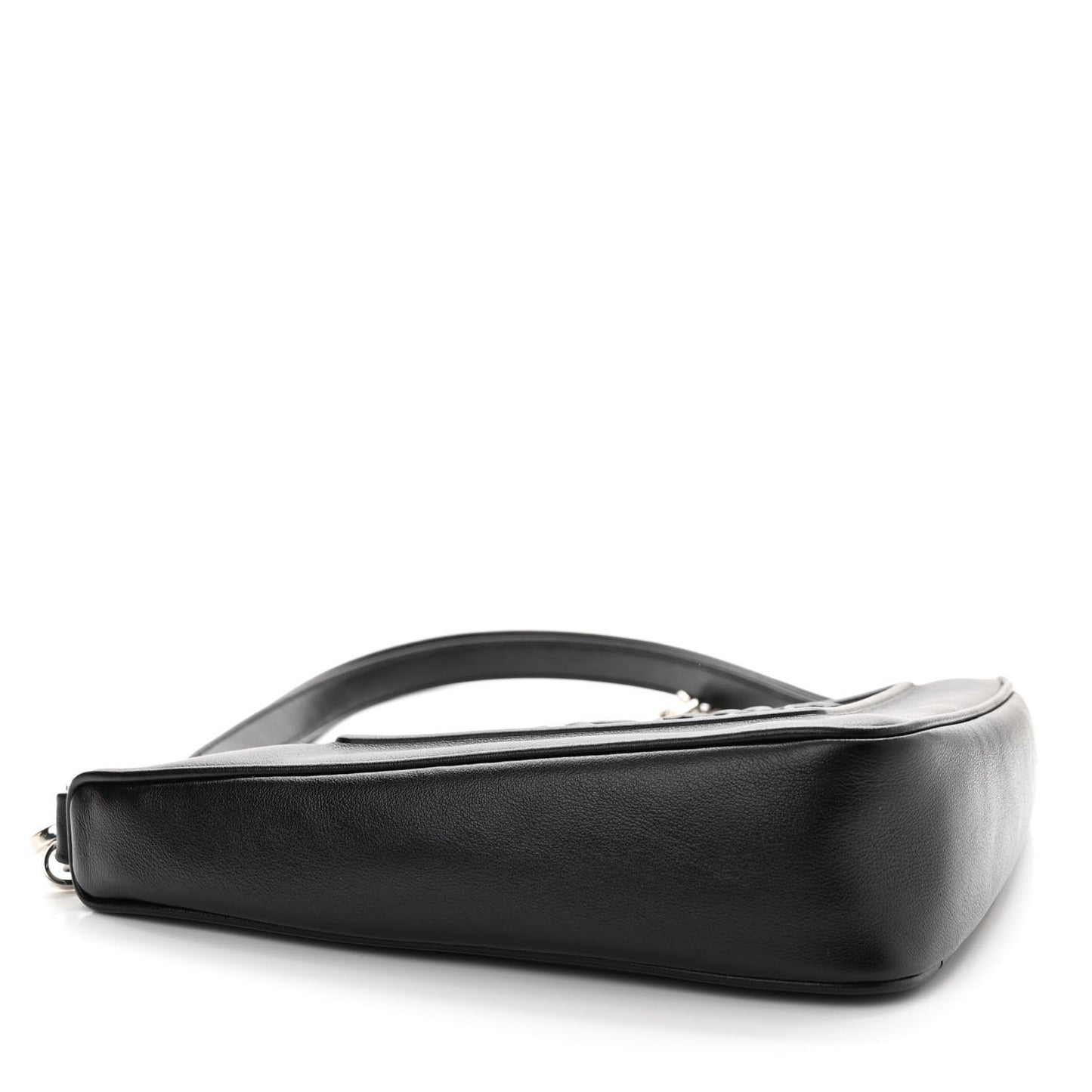 Grace Lux Triangle Logo Embossed Mini Triangle Bag Black