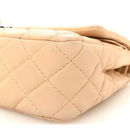 Chanel Lambskin Quilted Medium Double Flap Beige 10 of 10