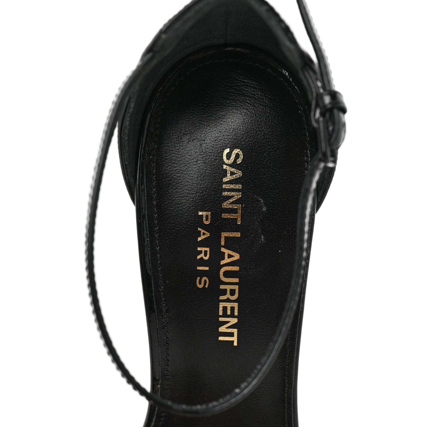 Patent Calfskin Opyum 110 Sandals 35.5 Black