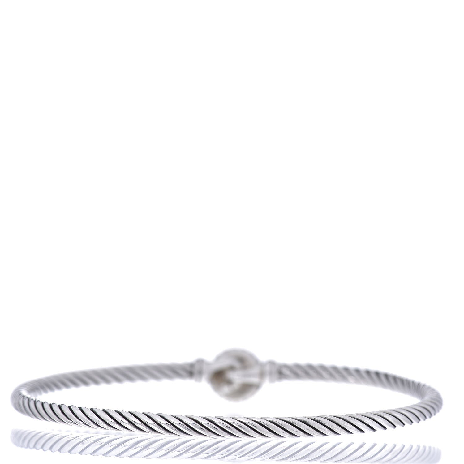 David Yurman Sterling Silver Diamond 3mm Chatelaine Bracelet 3 of 4