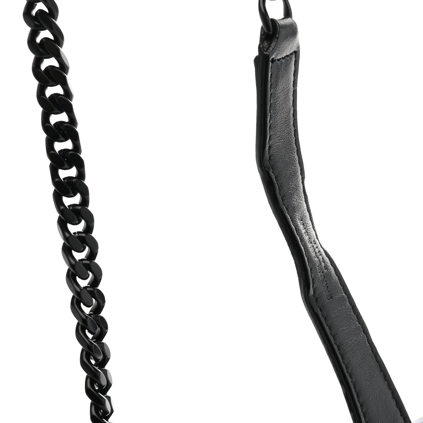 Calfskin Y Quilted Monogram Monochrome Medium Loulou Chain Satchel Black