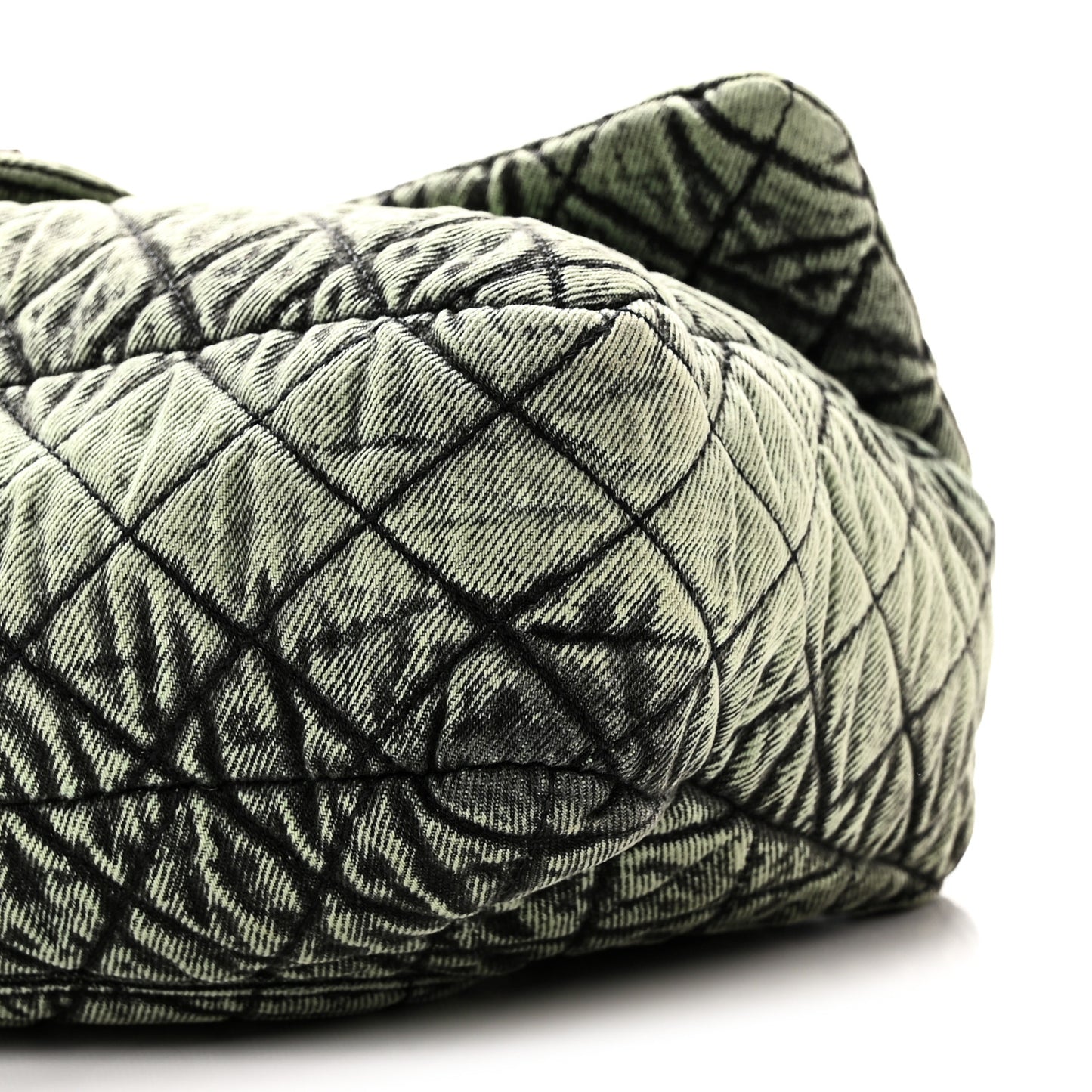Denim Quilted Denimpression Flap Green Black