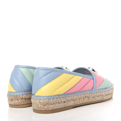 Gucci Nappa Matelasse Diagonal GG Marmont Espadrilles 36 Multicolor Pastel 4 of 12