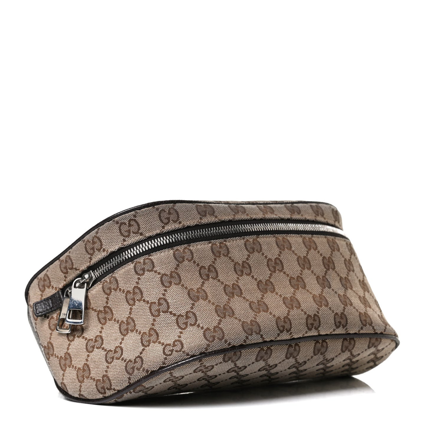 Monogram Dollar Calfskin Waist Pouch Beige Ebony Testa di Moro Marrone Scuro