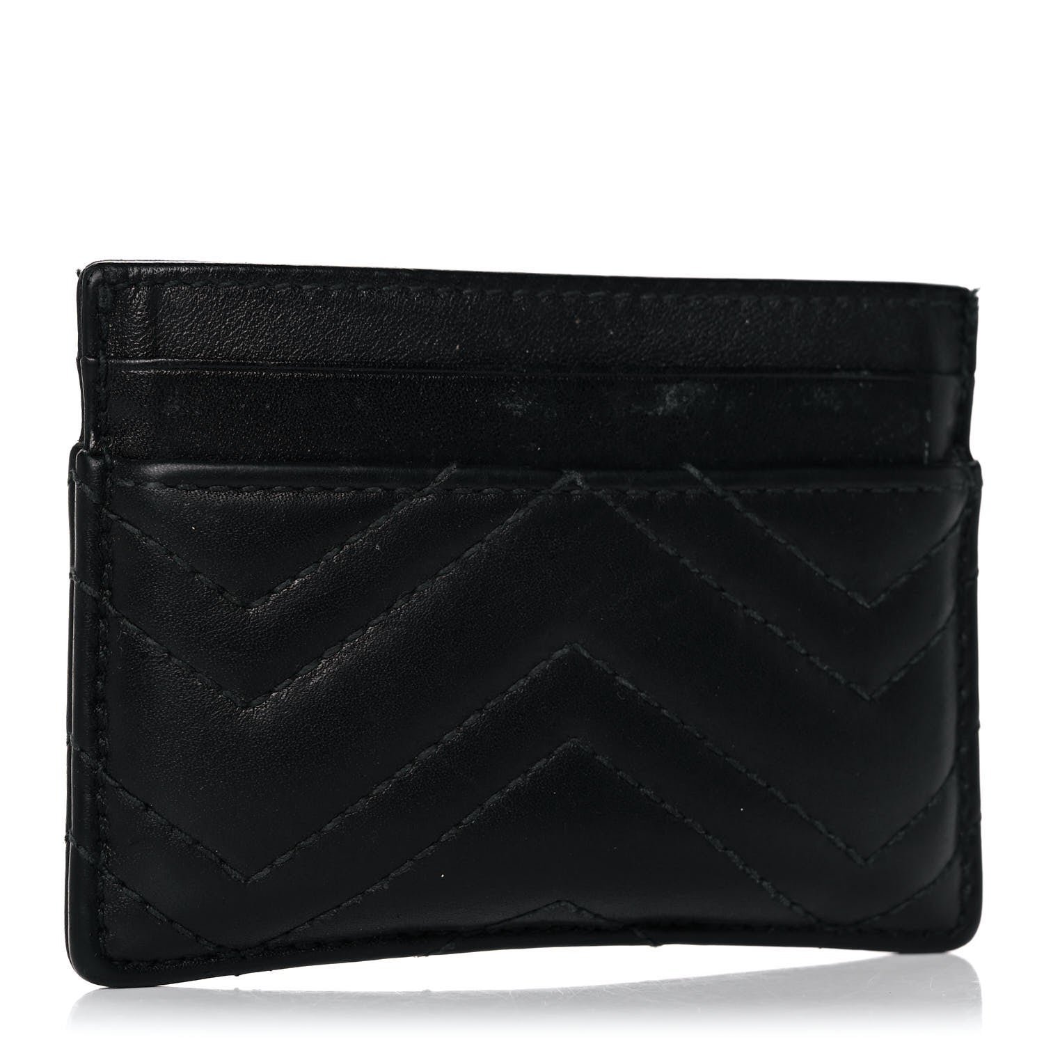 Gucci Calfskin Matelasse GG Marmont Card Holder Black 3 of 14