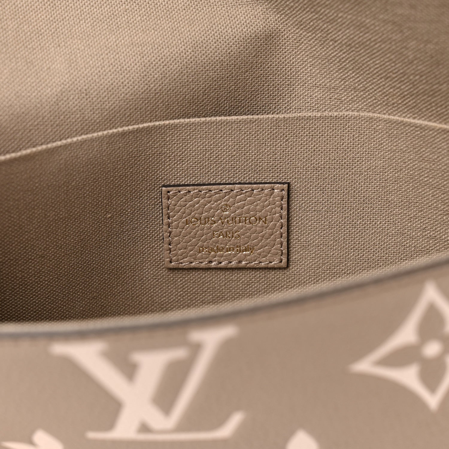 Louis Vuitton Empreinte Monogram Giant Felicie Pochette Tourterelle Creme 6 of 9
