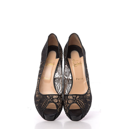 Christian Louboutin Nappa Rete Very Lace 100 Pumps 41.5 Black 5 of 11