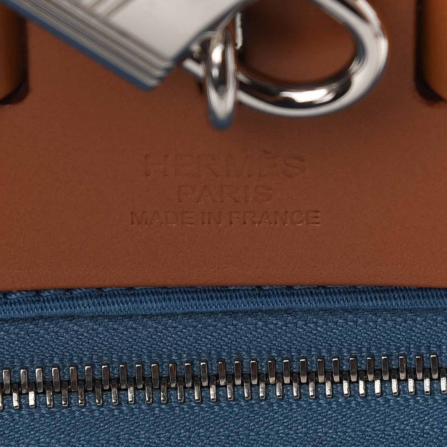 Hermes Vache Hunter Toile Herbag Zip 31 PM Azur Natural 6 of 9