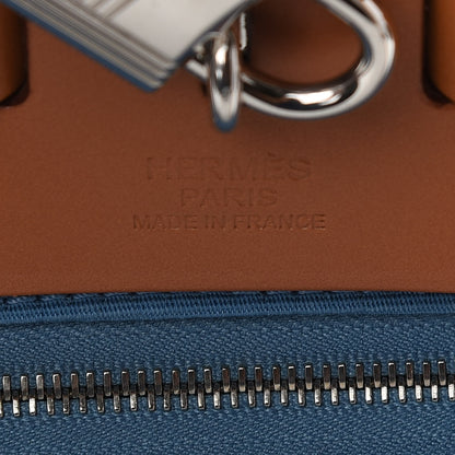 Hermes Vache Hunter Toile Herbag Zip 31 PM Azur Natural 6 of 9