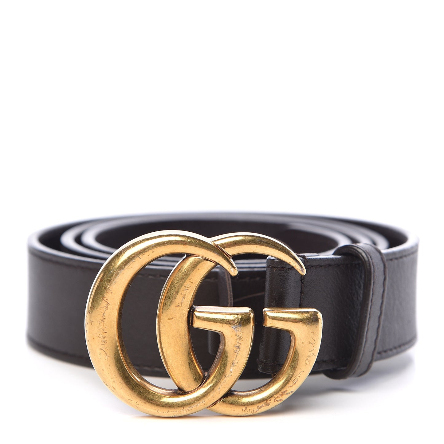 Moon Calfskin Double G 30mm Belt 90 36 Dark Cocoa