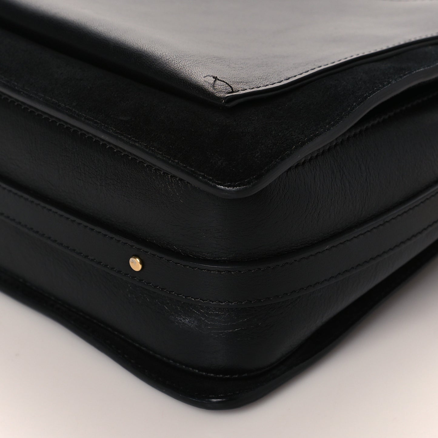 Calfskin Suede Medium Roy Bag Black