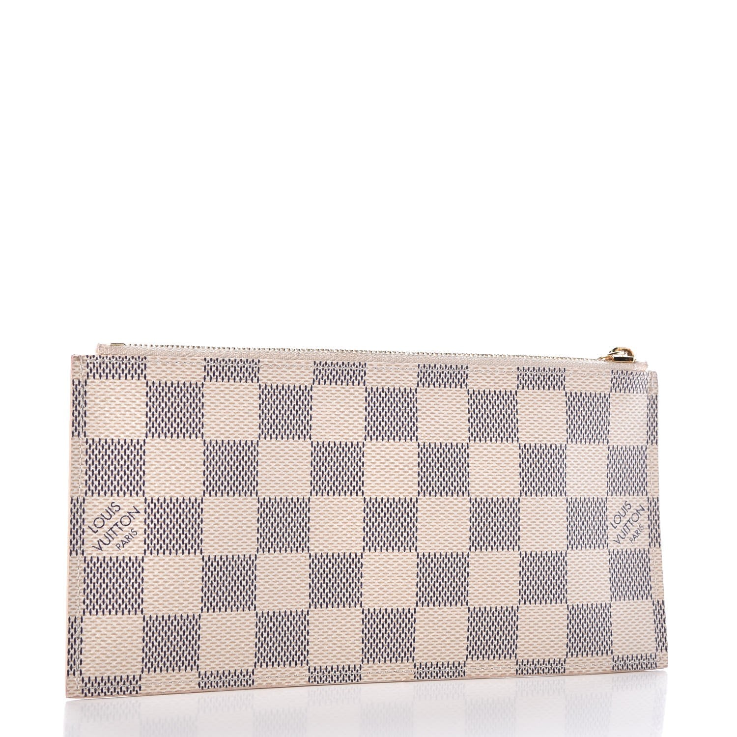 Louis Vuitton Damier Azur Felicie Chain Wallet Zippered Insert Rose Ballerine 3 of 11
