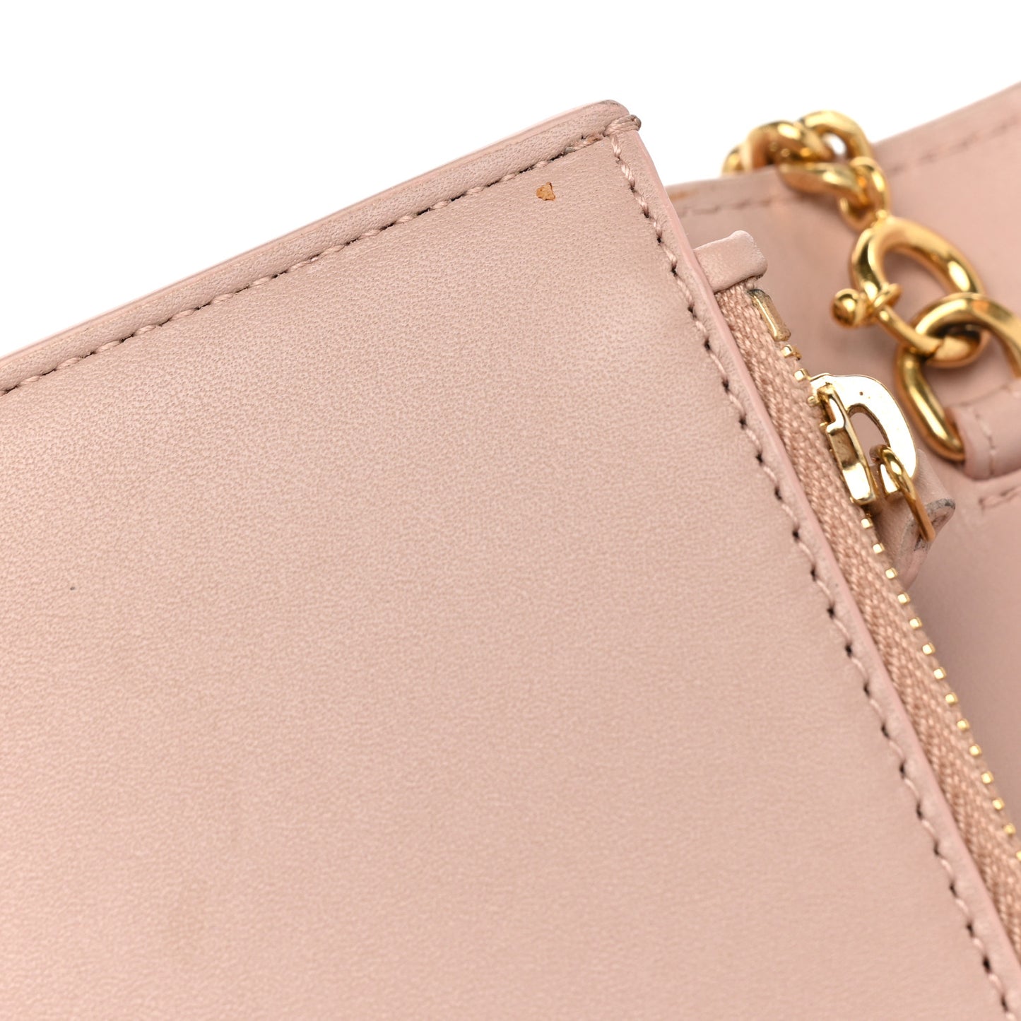 Smooth Calfskin Classic Monogram Kate Tassel Chain Wallet Pale Pink