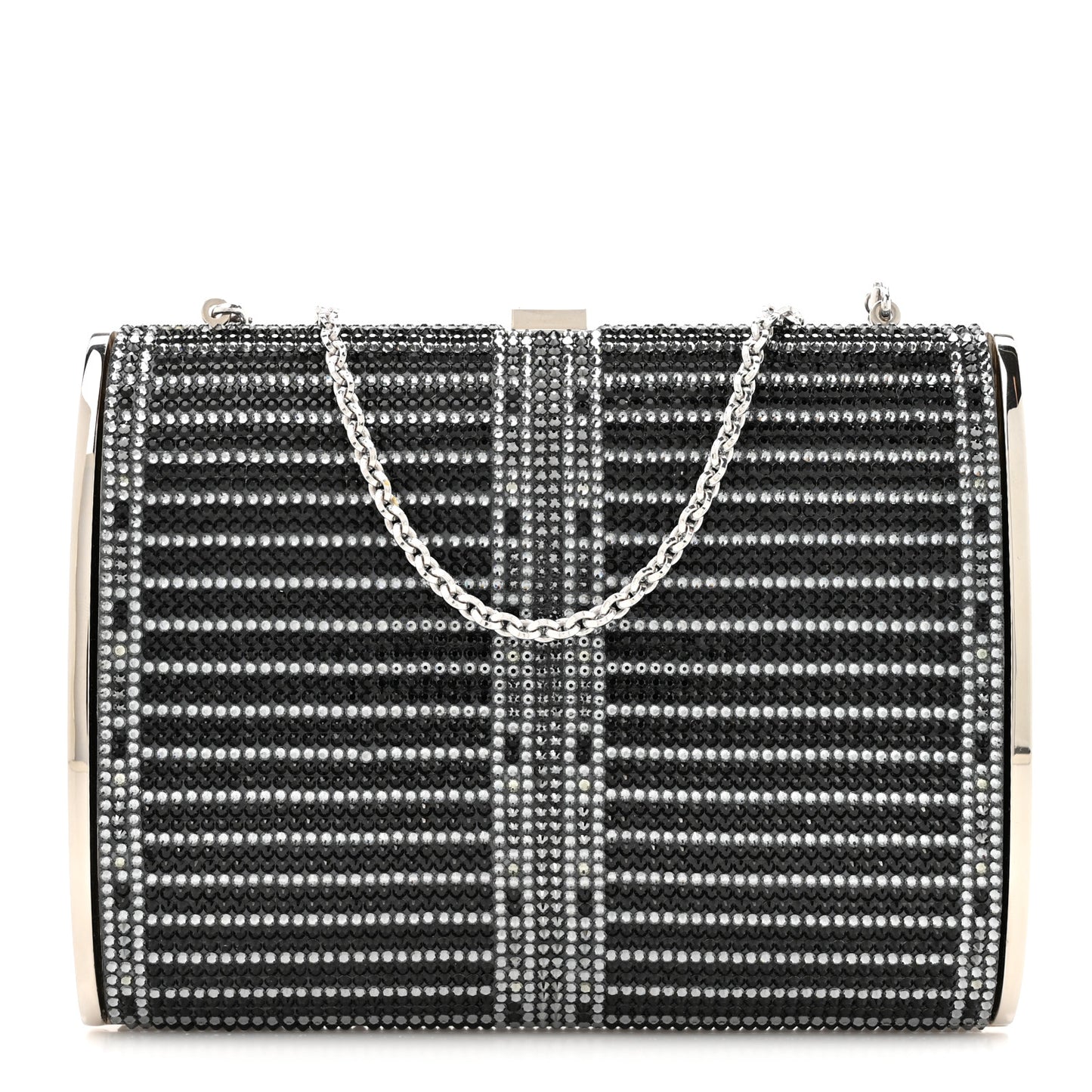 Swarovski Crystal Minaudiere Clutch Black