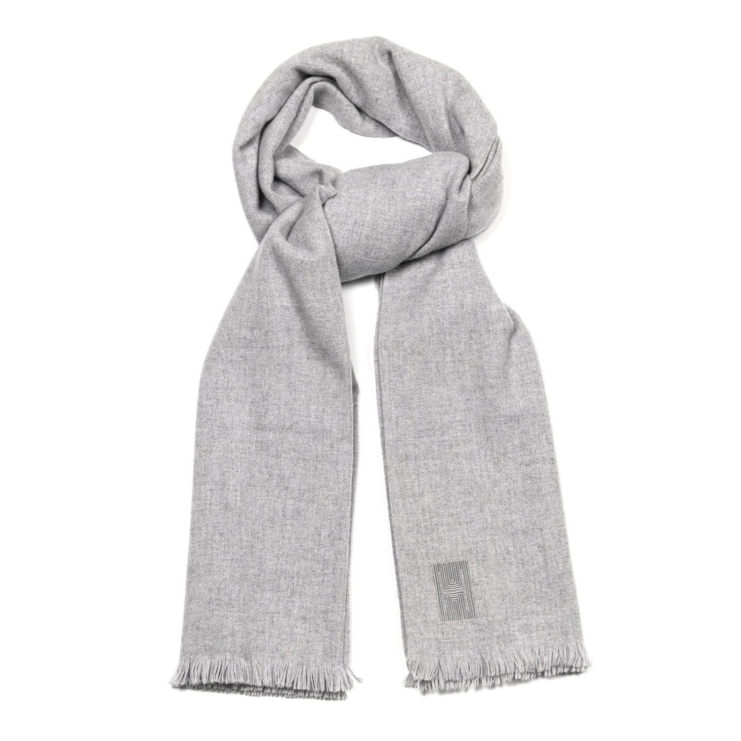 Hermes Cashmere Stole Scarf Gris Flanelle 1 of 5
