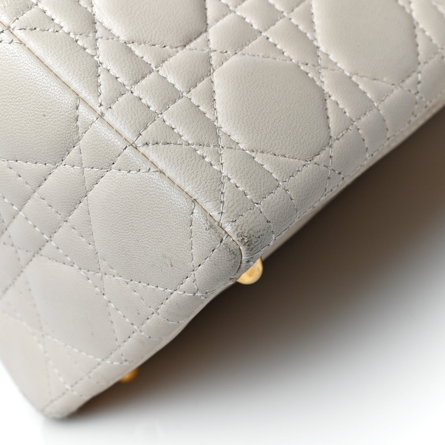 Christian Dior Lambskin Cannage Large Lady Dior Light Beige 9 of 35