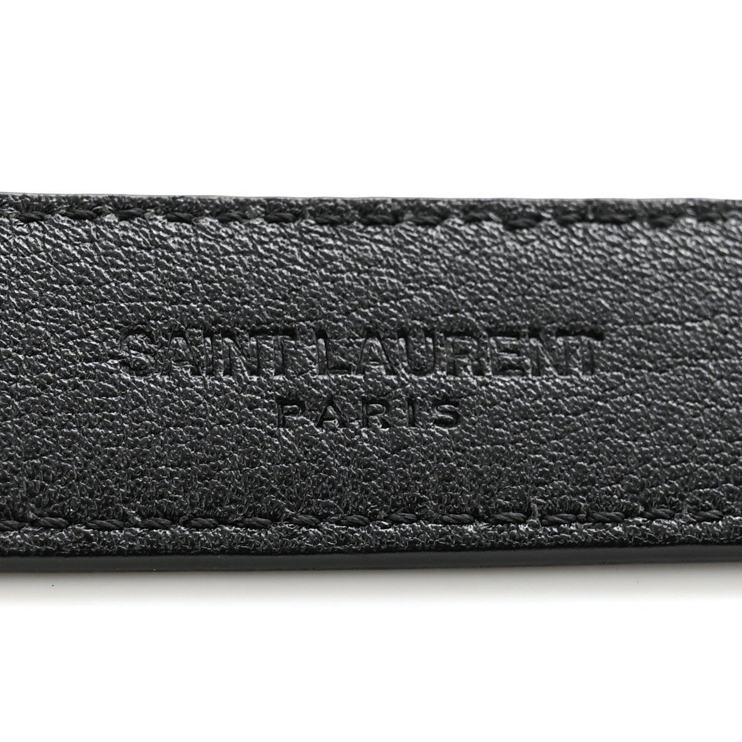 Saint Laurent Suede Monogram Square Buckle Belt 85 34 Black 3 of 7