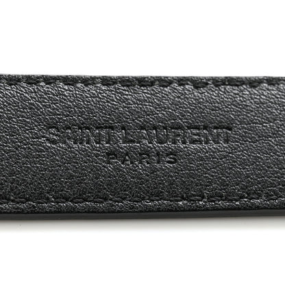 Saint Laurent Suede Monogram Square Buckle Belt 85 34 Black 3 of 7