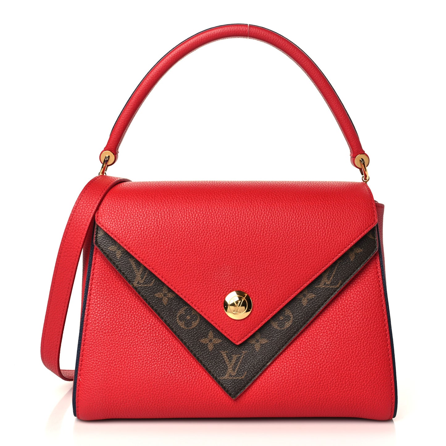 Calfskin Monogram Double V Rubis