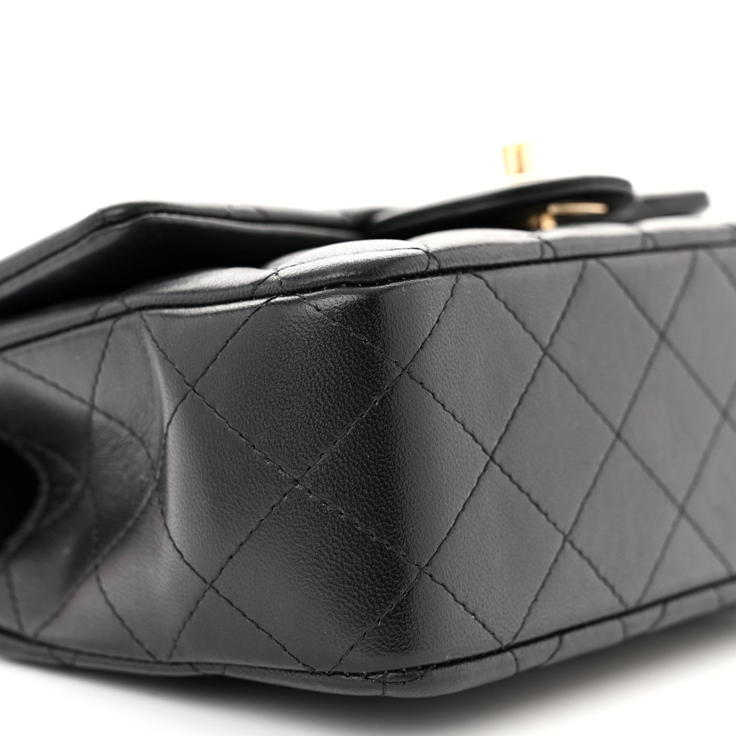 Chanel Lambskin Quilted Mini Top Handle Rectangular Flap Black 8 of 10