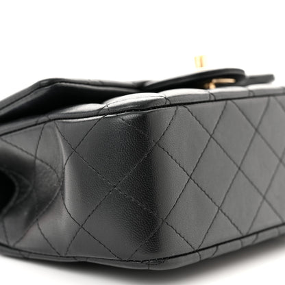 Chanel Lambskin Quilted Mini Top Handle Rectangular Flap Black 8 of 10